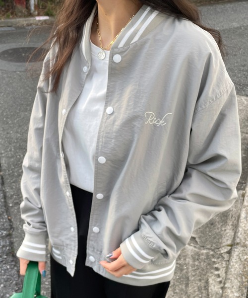 Discoat（ディスコート） スタジャン LARGE グレー メンズ : ZOZOTOWN