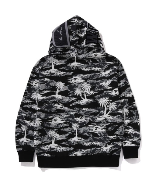 A BATHING APE パーカー PALM TREE CAMO RELAXED FIT SHARK FULL