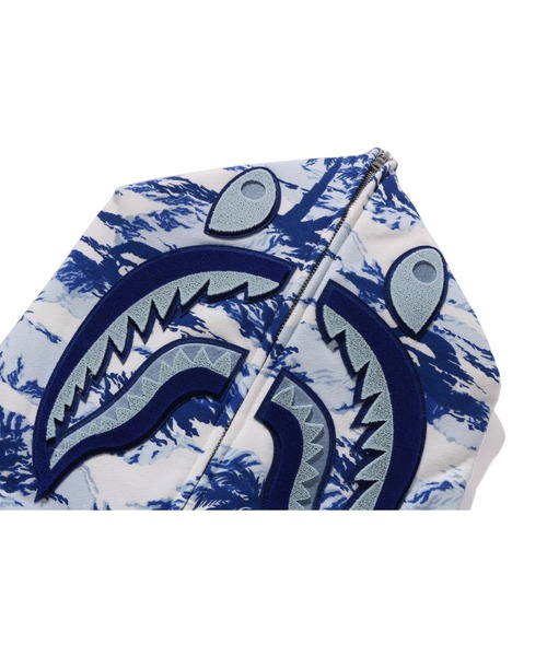 BAPE★パームツリー シャーク リラックスフルジップパーカー A BATHING APE パーカー PALM TREE CAMO RELAXED FIT SHARK FULL