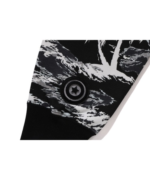A BATHING APE パーカー PALM TREE CAMO RELAXED FIT SHARK FULL