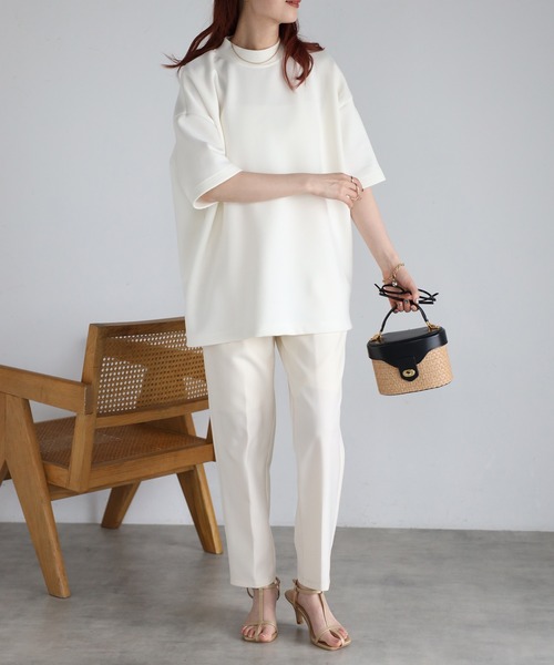 tシャツ モックネックゆったりダンボール半袖Tee レディース | Fizz | 13