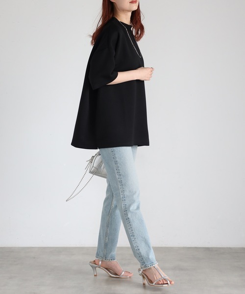 tシャツ モックネックゆったりダンボール半袖Tee レディース | Fizz | 07