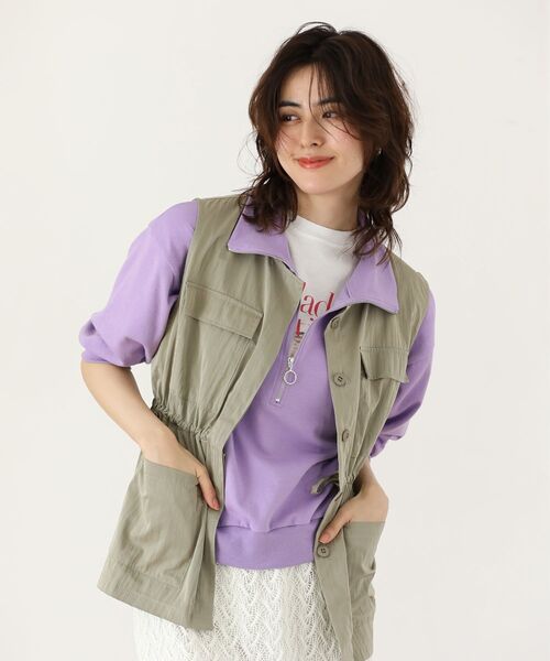 ベスト ジレ ミリタリーベスト レディース Green Parks ベスト ジレ ミリタリーベスト レディース
