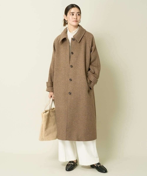 「a.v.v」 ステンカラーコート 40 カーキ レディース_画像2