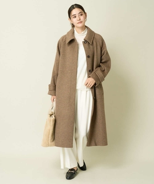 「a.v.v」 ステンカラーコート 40 カーキ レディース_画像3