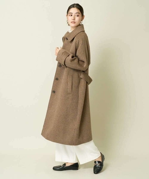 「a.v.v」 ステンカラーコート 40 カーキ レディース_画像4