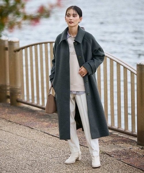 「a.v.v」 ステンカラーコート 40 カーキ レディース_画像9