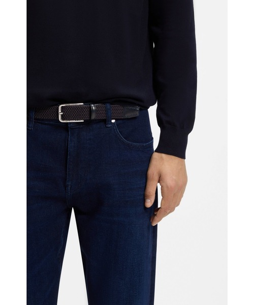 BOSS（HUGO BOSS） ベルト ウーブンベルト レザーフェイシング メンズ