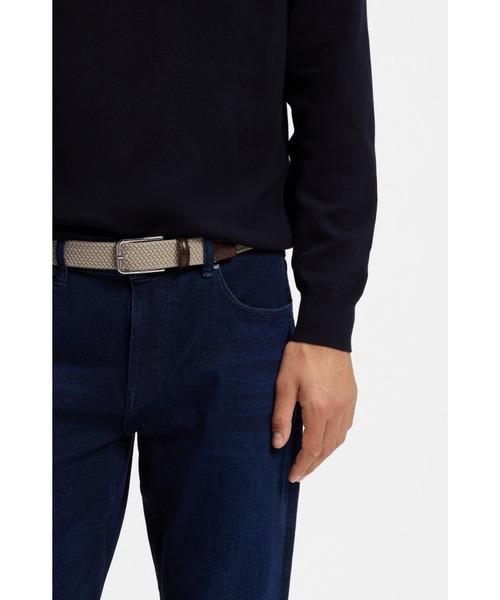 BOSS（HUGO BOSS） ベルト ウーブンベルト レザーフェイシング メンズ