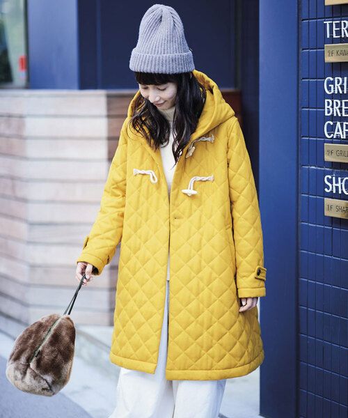 「Sunny clouds」 ダッフルコート MEDIUM イエロー レディース_画像4