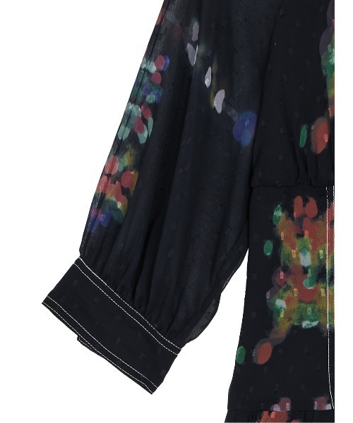 Ameri（アメリ） ワンピース MEDI DECALCOMANIA CHIFFON DRESS