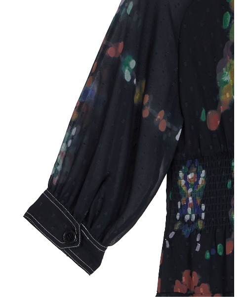 Ameri（アメリ） ワンピース MEDI DECALCOMANIA CHIFFON DRESS