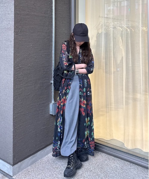 Ameri（アメリ） ワンピース MEDI DECALCOMANIA CHIFFON DRESS