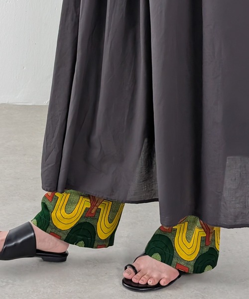 yatra ヤトラ ピンタックワンピース カディコットン 植物染め ヒノキ