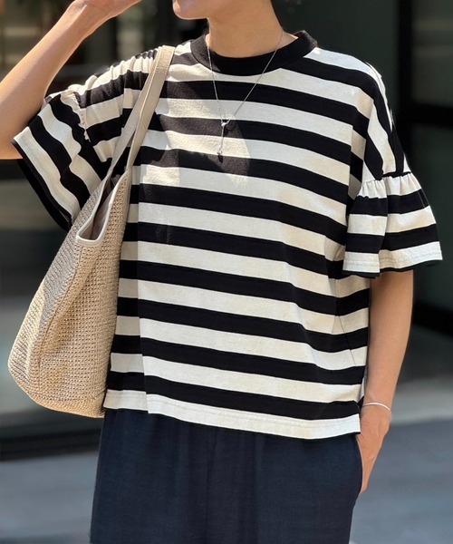 tシャツ ギャザースリーブレースTOP レディース JILL by JILL STUART｜ギャザースリーブレースTシャツ | Rakuten