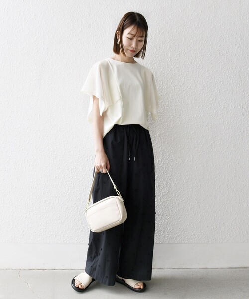 新品、未使用　SHIPSany　メッシュシアーハンカチスリーブ　ドッキングTEE SHIPS｜SHIPS any:<手洗い可能>メッシュ シアー ハンカチ