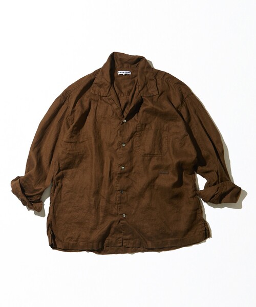 CAHLUMN シャツ CAHLUMN/カウラム Belgium Linen Open Collar