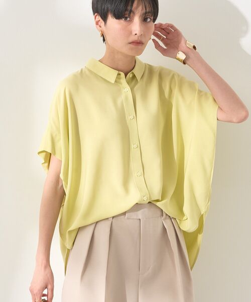 ブラウス シャツ 接触冷感タックフレンチスリーブシャツ レディース | AMERICAN HOLIC | 20