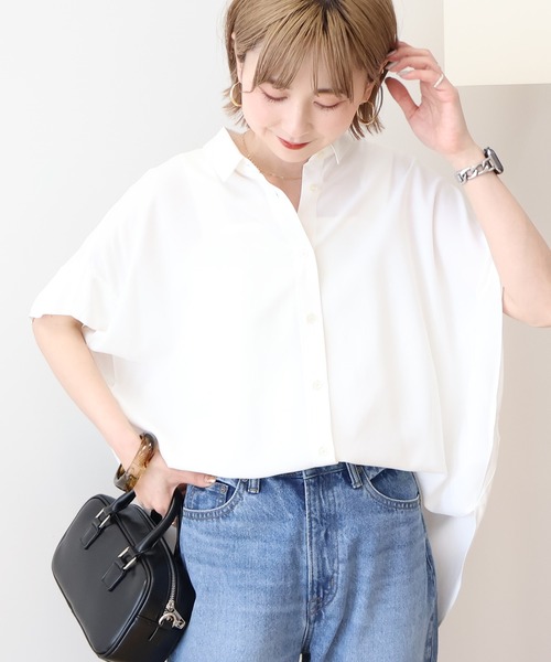 ブラウス シャツ 接触冷感タックフレンチスリーブシャツ レディース | AMERICAN HOLIC | 13