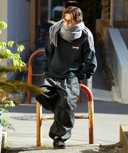 THRASHER 「THRASHER」 スウェットカットソー SMALL ライト