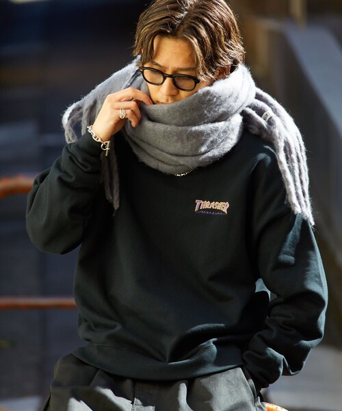 THRASHER スウェットシャツ グレー THRASHER 「THRASHER」 スウェットカットソー SMALL ライト