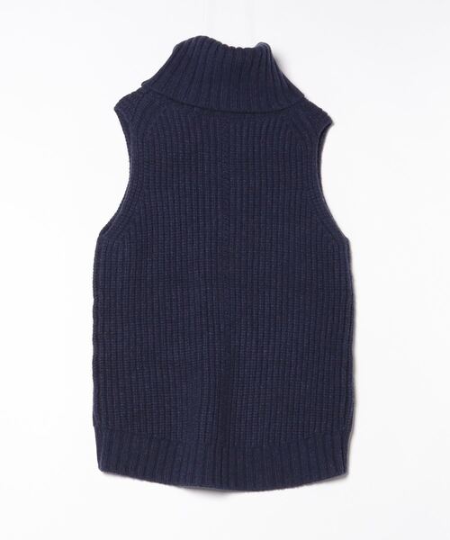 「CINOH」 タートルネックニット 36 ネイビー レディース_画像2