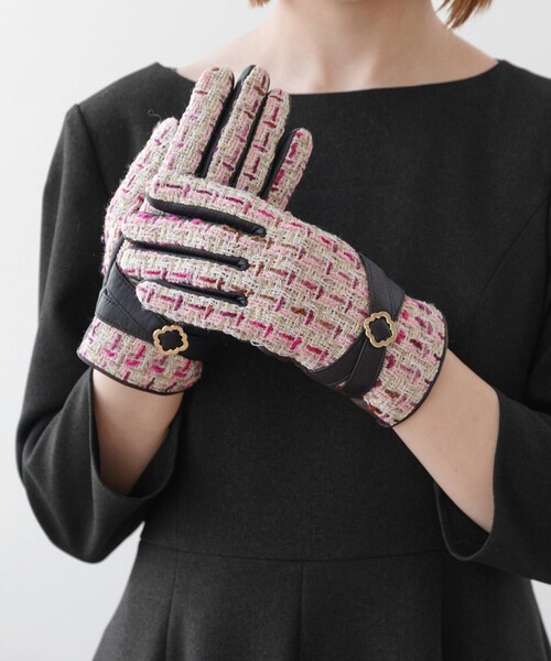 「タグ付き未使用品」TOCCA ツイードグローブ ブラック TOCCA（トッカ） 手袋 TWEED GLOVES 手袋 レディース : ZOZOTOWN Yahoo