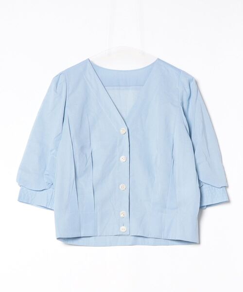 「DRESSTERIOR」 7分袖ブラウス 38 ブルー レディース