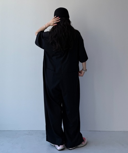 オールインワン half sleeve zip all in one / ハーフスリーブジップオールインワン レディースの画像