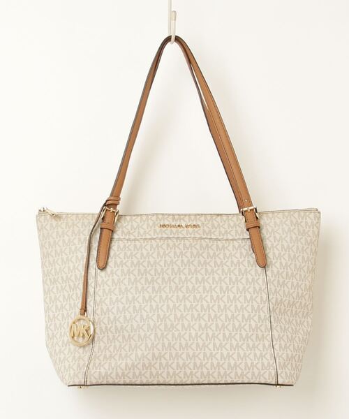 【美品】Michael Kors トートバッグ ホワイト ベージュ MICHAEL KORS 「MICHAEL KORS」 トートバッグ - ベージュ