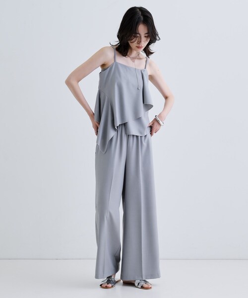INDIVI GALLEST パンツ 「セットアップ可能」サキソニーサイド