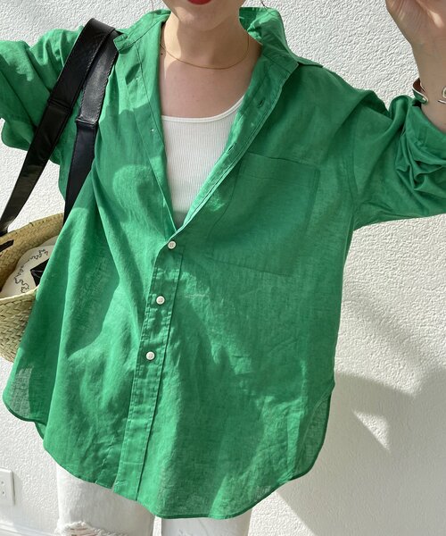 「Spick & Span」 長袖シャツ FREE グリーン レディース