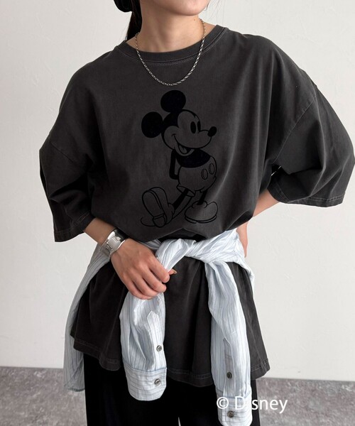 tシャツ 「GOOD ROCK SPEED」「MICKEY MOUSE」フロッキープリントTシャツ レディース JOURNAL STANDARD relume tシャツ 「GOOD ROCK SPEED」「MICKEY