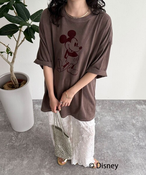 tシャツ 「GOOD ROCK SPEED/グッドロックスピード」Mickey フロッキープリントBIGTシャツ レディース GOOD ROCK SPEED/グッドロックスピード】Mickey フロッキー