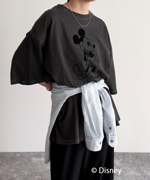 tシャツ 「GOOD ROCK SPEED/グッドロックスピード」Mickey フロッキープリントBIGTシャツ レディース | fredy emue | 15