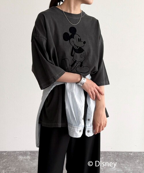 tシャツ 「GOOD ROCK SPEED/グッドロックスピード」Mickey フロッキープリントBIGTシャツ レディース | fredy emue | 16