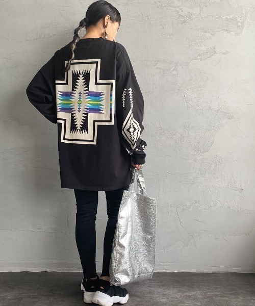 「PENDLETON」 長袖カットソー M ブラック レディース