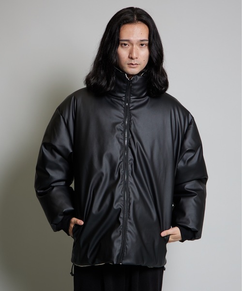 MandO（エムオー） ダウンジャケット ダウン 2WAYフェイクレザー