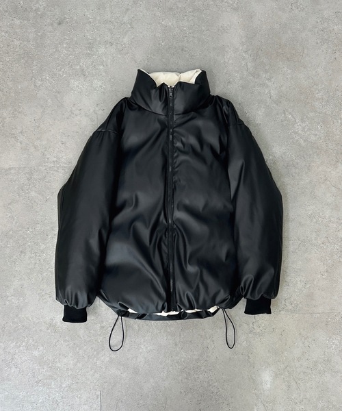 MandO（エムオー） ダウンジャケット ダウン 2WAYフェイクレザー