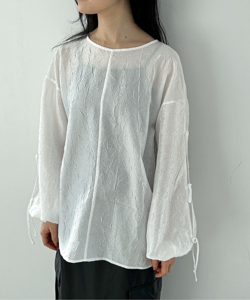 「feepur」 長(zhǎng)袖ブラウス MEDIUM オフホワイト レディース