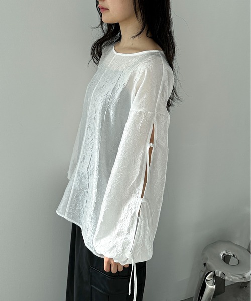 「feepur」 長(zhǎng)袖ブラウス MEDIUM オフホワイト レディース