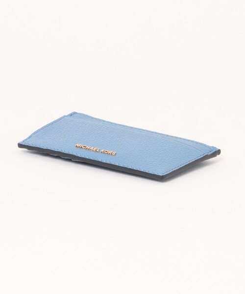美品♡ マイケルコース マルチケース パース スカイブルー 本革 MICHAEL KORS（マイケルコース） iPhone 13mini スマホケース Magsafe