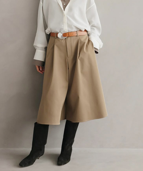 IENA パンツ タックキュロットパンツ レディース : ZOZOTOWN