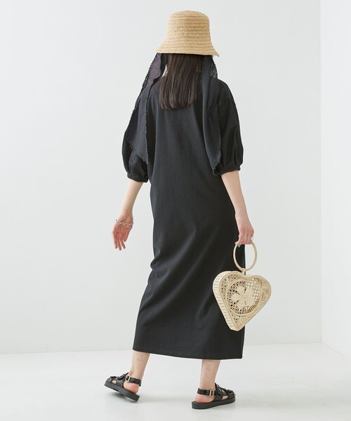 「Firsthand」 半袖ワンピース FREE ブラック レディース_画像2