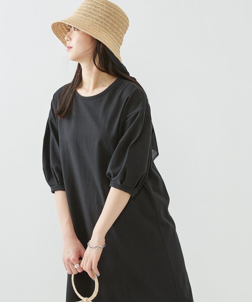 「Firsthand」 半袖ワンピース FREE ブラック レディース_画像5