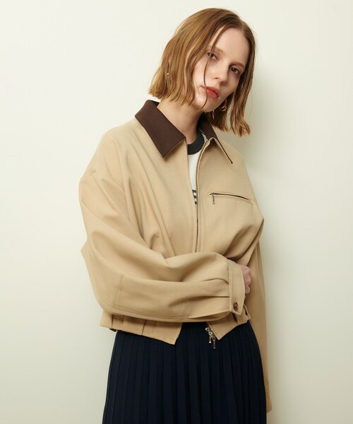 【美品】allureville ステンカラーブルゾン allureville（アルアバイル） ブルゾン アウター ステンカラーブルゾン