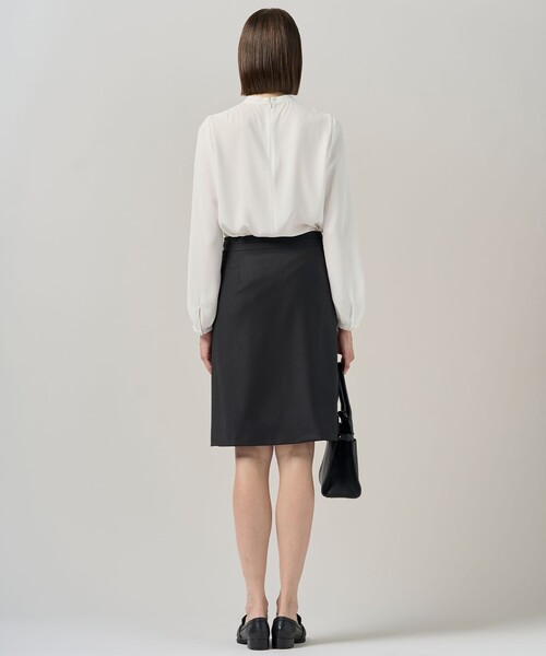 icb 38号　BackSatinAmunzen ハイネックブラウス ICB（アイシービー） ブラウス シャツ BackSatinAmunzen ハイネック