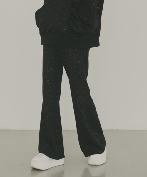 Lallana スウェットパンツ ジャージ Lame flare sweatpants