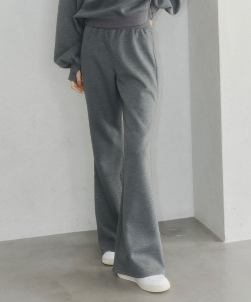 Lallana（ララーナ） スウェットパンツ ジャージ Lame coco flare