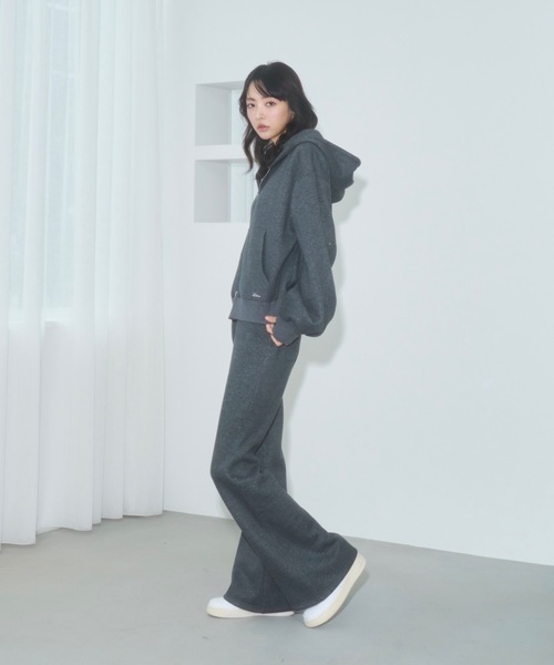 Lallana（ララーナ） スウェットパンツ ジャージ Lame coco flare